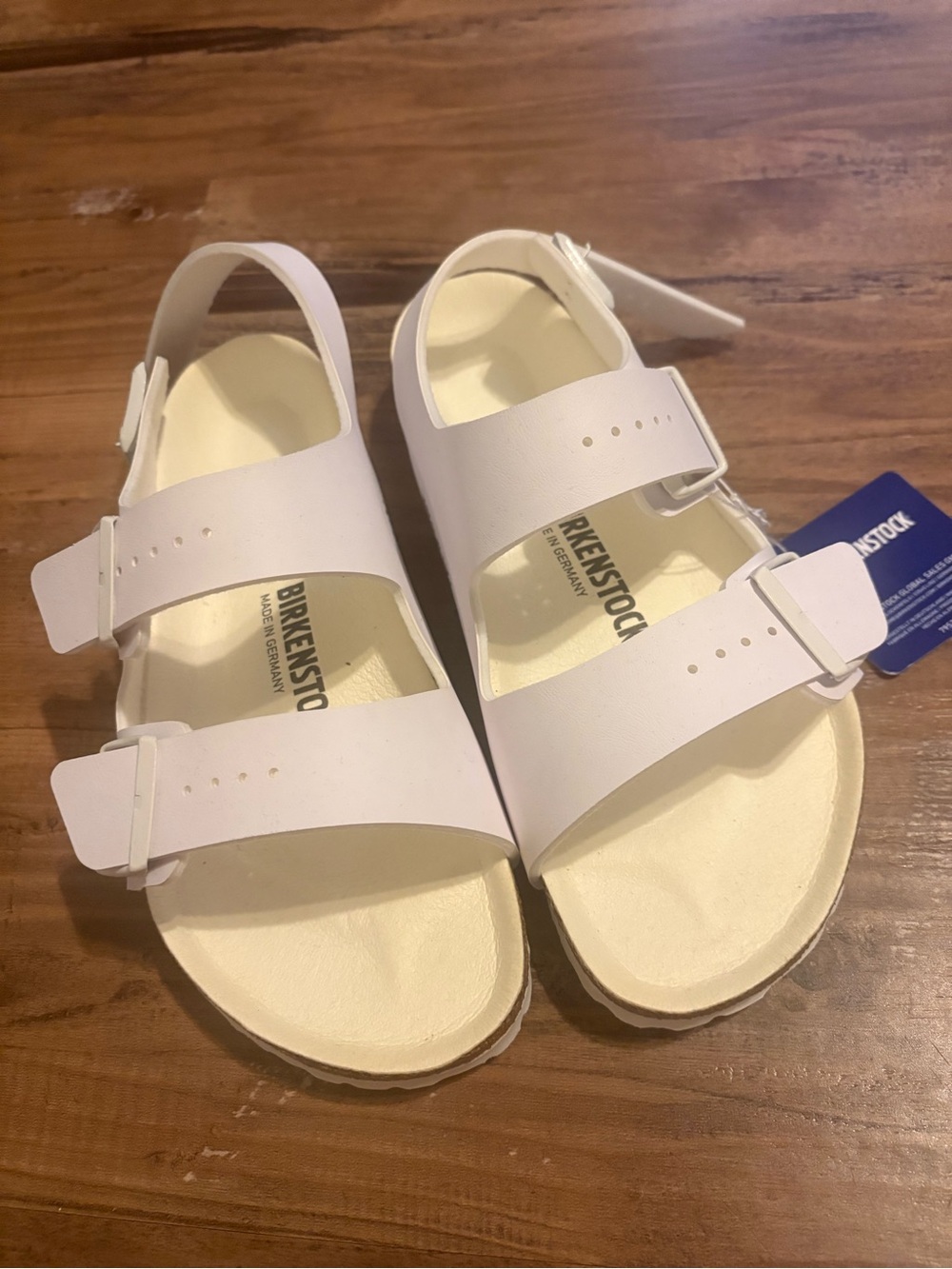 Birkenstock Women’s White Two-Strap Sandals